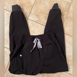 Figs high waisted black joggers